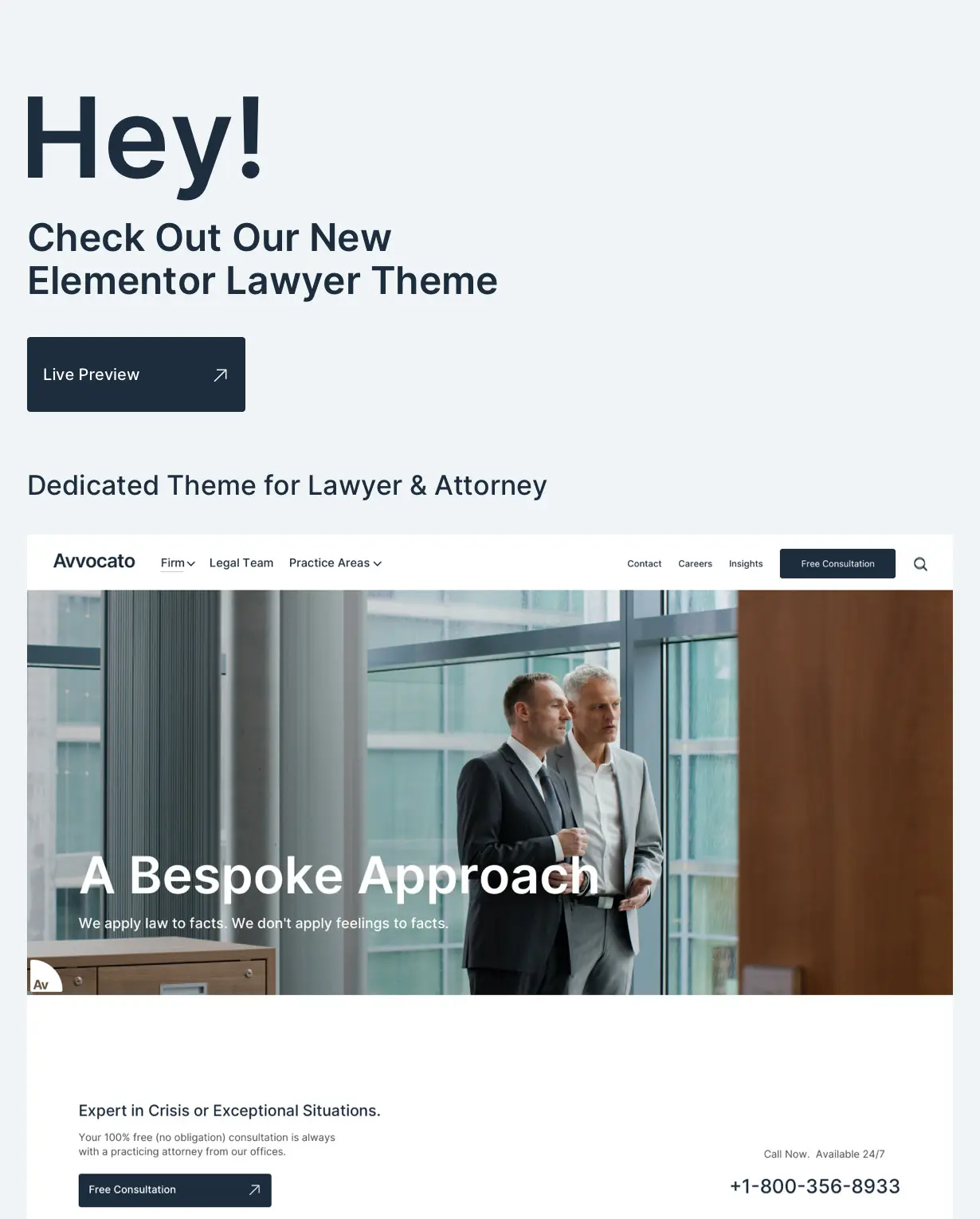 Elementor Lawyer Theme
